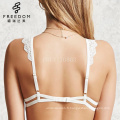 sous-vêtements womensexy soutien-gorge et culotte nouveau design bf photo sexy chaud Sheer Lace Strappy Bralette